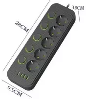 DA714A Maitinimo prailginimo kabelis 5 m, 4 x USB