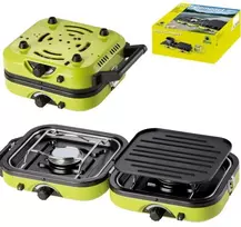 DUAL COMPACT + GRILL dviguba turistinė viryklė su griliumi