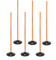 Yakimasport Slalomo kliūčių ruožas 160cm stulpeliai + 1.5kg pagrindas Oranžinė 100866