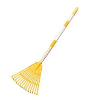 Leaf Rake Detachable Handle Length Lightweight Lawn Rake Adults Kids Extendable Garden Rake Outdoor Leaf Collector geltona