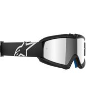 Vaikiški motokroso akiniai Alpinestars Vision Mirror Youth - Corp juoda, veidrodinis sidabrinis pleksis