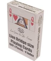 Lion Single 100% plastikinės žaidimų kortos Bridge
