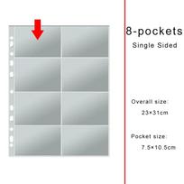 Clear Card Pages 11-Hole Binder Pages Binder Refill Photocards Sleeves 4-pockets Long