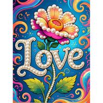 DIY The Love Pearl Diamond Art Kits Without Frame 30x40cm Gem Art Diamond Painting Kits for Adults/Beginners Gift Idea Home Wall Decor 30x40cm