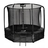 Saugus batutas Jumpi Maxy Comfort 12FT 374cm su apsauginiu tinklu, kopėčiomis ir priedų rinkiniu