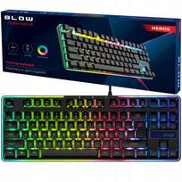 Laidinė žaidimų klaviatūra BLOW HEROS RGB LED USB QWERTY su apšvietimu