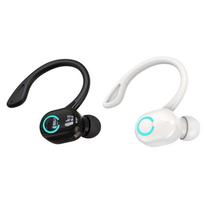 S10 belaidės verslo ausinės su ausinių kabliuku Bluetooth 5.2 ausinės su mikrofonu HIFI stereofoninio balso valdymo ausinės, vandeniui atsparios triukšmo mažinimo ausinės juoda/balta