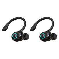 S10 belaidės verslo ausinės su ausinių kabliuku Bluetooth 5.2 ausinės su mikrofonu HIFI stereofoninio balso valdymo ausinės, vandeniui atsparios triukšmo mažinimo ausinės juoda