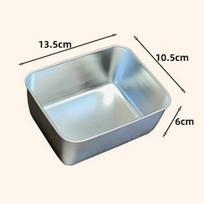 Nerūdijančio plieno maisto konservavimo dėžutė su dangteliu - kvadratinis padėklas šaldytuvo laikymui 410#No cover 13.5*10.5*5 [flavor box 550ml]