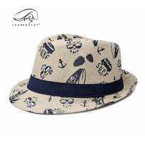 Parent-child hat summer outdoor sunscreen visor straw beach top hat female British jazz hat male children Adult 56-58cm šviesios chaki spalvos