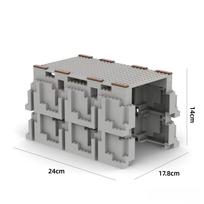 Small particle assembly train track building block cave tunnel rockery scene railway