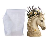 Horse Head Shape Planter Silicone Mold Crafting Ornament Molds Suitable for Decorative Holders and Small Home Intonation 1
