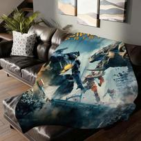 Science Fiction Film P Pacific R Rim Blanket For Sofa Office Bed Plane Travel Sleep Read Relax Camping Soft And Warm 75X95CM