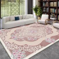 Vintage Floral Area Rug - Soft Non-Slip Washable Carpet for Living Room Under Table - Bedroom Floor Mat Elegant Home Decor 40x60cm