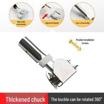 Rotating Mop Rod Holder with Thickened Iron Frame and Rotating Chuck
