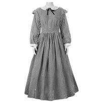 Victorian Plaid Dress: Women's Civil War Era, Dickens Ball Gown, Southern Belle Style Large