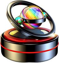 Solar Car Air Freshener Dashboard Fragrance Automatic Rotation Galactic Planets Essential Oil Diffuser Auto Ornaments 6 Aromatherapy Tablet juoda