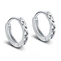 Women Water Wave Earrings Wedding Engagement Jewelry Gift AVE 10mmX2mm sidabras
