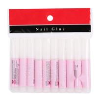 10pcs Nail Extension, Glue Fake Tips round bottle Adhesive drill glue Gel Manicure Tool black