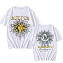 EQUILIBRIVM SUN T-SHIRT Anitta Graphic Printing Tshirts Cotton Summer O-neck Fashion Tees Soft Short Sleeve Mens Clothing XS balta