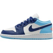 Air Jordan 1 Low GS Sail Blue Chill Kids Sneakers Hot-Lava Blue-Void 553560-149 35.5