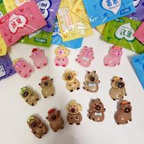 10Pcs Mini Simulation Capybara Model Blind Bag Toys Cartoon Miniature Animal Model Diy Ornaments Children'S Surprised Gifts