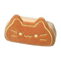 Plush Cat Pencil Case Cute Animal Pencil Pouch Large Capacity Stationery Bag Smooth Zipper Spacious Pencil Organizer geltona