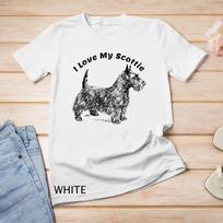 I love my Scottie dog Scottish Terrier graphic Unisex T-Shirt Mens Womens Tees Top S
