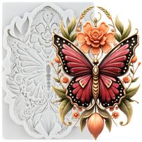Butterfly Silicone Mold Butterfly Fondant Molds Cake Decorating Tools Cupcake Topper Candy Sugar Craft Gum Paste Polymer Clay pilka spalva