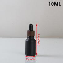 Matinio juodo stiklo lašintuvų buteliukai, skaidraus stiklo tuščias lašintuvo pipetės buteliukas, plastikinis dangtelis eteriniam aliejui, kvepalams, serumui 5ML