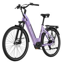 TTGO C7 SE elektrinis dviratis 250W Bafang vidutinio variklio 36V18Ah baterija 28 colių ratai Didžiausias nuotolis 120–140 km Shimano 9 greičių Hidrauliniai diskiniai stabdžiai violetinė