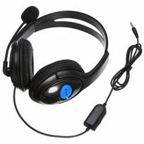 Laidinės žaidimų žemųjų dažnių ausinės ant ausinių su mikrofonu, skirtos PS4 PlayStation juoda
