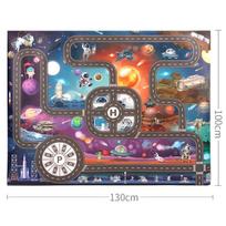 130x100cm Vaikų žaidimų kilimėlis Animacinis miesto eismo žemėlapis Neslystantis kilimėlis vaikams Mažyliams Montessori ankstyvojo ugdymo žaislai TMZ gray