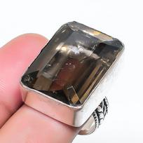 Natural Smoky Topaz Gemstone 925 Sterling Silver Jewelry Ring Size 6 AR-17150