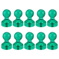 10 Counts Magnetic Push Pins for Fridge Calendars School Whiteboards Bulletboard žalia