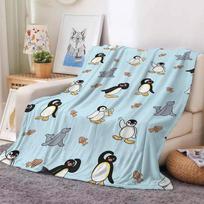 Cartoon Cute Pingu Blanket For Sofa Office Bed Plane Travel Sleep Read Relax Camping Soft And Warm 75X95CM