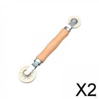2x LED Strip Channel Roller Tool with Wood Handle Sturdy Practical Essential Tools Pressing Wheels