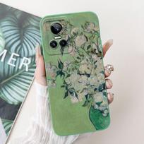 For Realme GT Neo 3 5G Case RMX3561 RMX3560 Phone Cover Popular Flower Soft Silicone TPU Back Cases For Realme GT Neo3 80W Coque Realme GT Neo 3 gray
