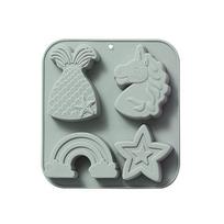 Unicorns Shaped Silicone Mold Fondant Cake Mould Chocolate Mould Cake Decorating Tools Kitchen Baking Accessories 1 mėlyna