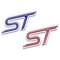 1Pc Car Aluminum Alloy ST Emblem Front Grille Body Trunk Decoration Sticker Decal For TAURUS Shelby Edge Ecosport Kuga Mustang