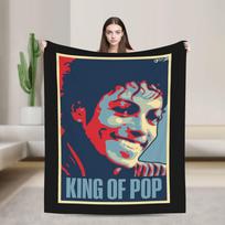 Super Star Michael Jackson Blanket Velvet Autumn/Winter  Multi-function Super Soft Throw Blankets for Bedding Car Bedspreads 75x90cm gray