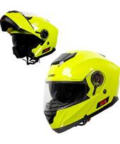 Atverčiamas motociklininko šalmas W-TEC Cullo - Fluorescencinė geltona