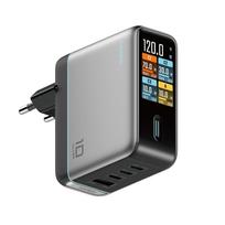 Cuktech AD1204U 120W Sieninis įkroviklis su ekranu ir USB-C kabeliu - Sidabrinis