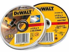 Dewalt Tarcza Pjovimo diskas 115 x 1 mm nerūdijančio plieno, skardinė, 10 vnt.