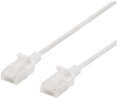 DELTACO U/UTP Cat6a jungiamasis kabelis, plonas, 3,5 mm skersmens, 1 m, baltas