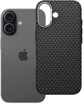 Oem Originalus „iPhone 17 K-Look“ dėklas, suderinamas su „MagSafe“ juodu v2