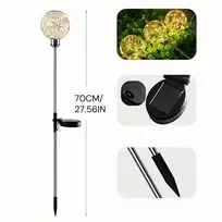 Lampy Saulės energija varomi sodo šviestuvai, LED sferiniai žibintai įvažiavimui, atsparūs vandeniui, 4 vnt.