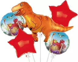 Zestaw Rinkinys Dinozaurų gimtadienio balionų rinkinys gimtadieniams, vakarėliams, 5 vnt.