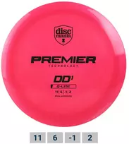 Pink Diskgolfo diskas Distance Driver Q-LINE PREMIER DD1 Salmon Rožinė