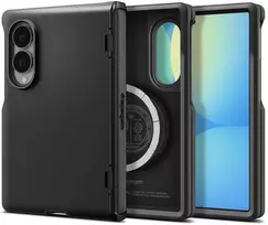Dėklas Spigen Slim Armor Pro Mag MagSafe, skirtas Samsung Galaxy Z Fold8, juodos spalvos